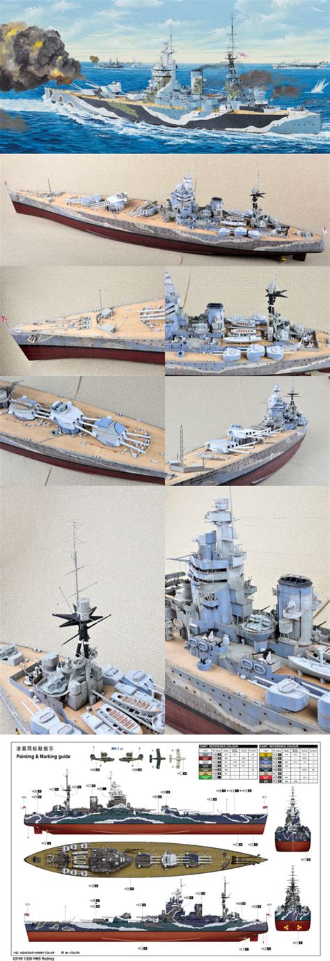 Trumpeter 1/200 HMS Rodney Nelson Class Battleship Kit 03709