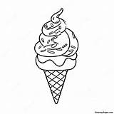 Vibrant Rainbow Sprinkle Ice Cream Cone Coloring Page  Coloring Pagescom sketch template