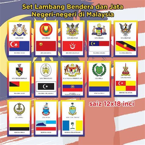 SET BENDERA DAN JATA BAGI NEGERI NEGERI MALAYSIA | Lazada