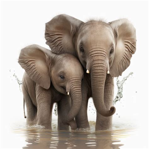 Baby Elephants Playing - Mohit184 - Digital Art & AI, Animals, Birds, & Fish, Elephants - ArtPal