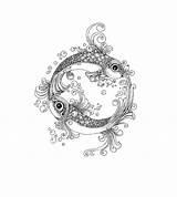 Pisces Coloring Pages  Free Printable For Kids sketch template