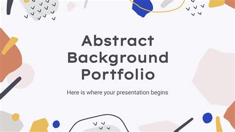 Abstract Background Portfolio | Google Slides & PowerPoint