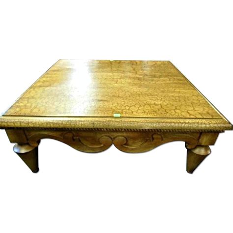 Huge Distressed Wood Cocktail/Coffee Table - AptDeco