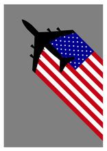 Plane Tail And American Flags Free Stock Photo - Public Domain Pictures
