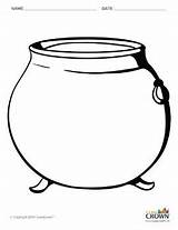 Witch Cauldron Coloring Page  Halloween B&ampW Print Ready sketch template