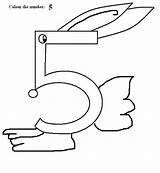 Number 5 coloring printable Page For Kids sketch template