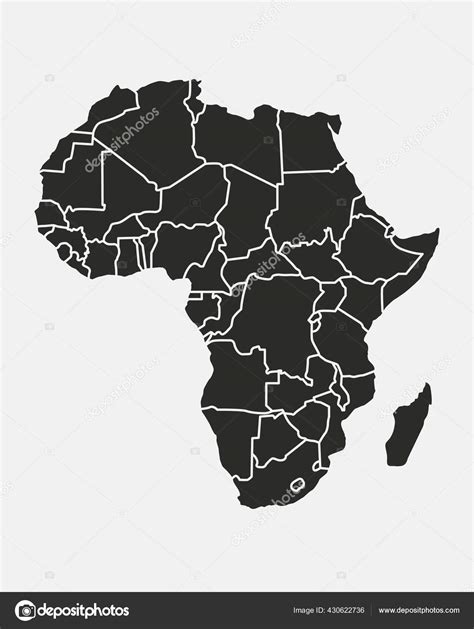 Accurate Map Africa Stock Vector by ©nicolasd98 430622736