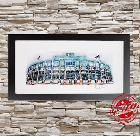 Green Bay Packers Art Lambeau Field Stadium Sport Decor - Etsy