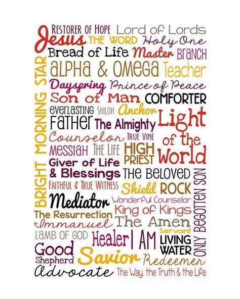 Pin by Debra Sistrunk on Print & Posters | Names of jesus, Names of god ...