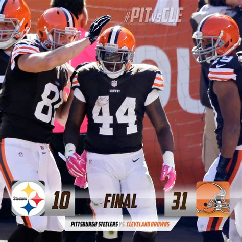 FINAL SCORE: Browns 31, Steelers 10. PITvsCLE | Cleveland Browns | Scoopnest