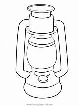 Old Kerosene Lamp Coloring Page For Kids  Free Lamps Printable sketch template