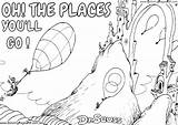 Dr Seuss coloring pages Oh The places Youll Go sketch template