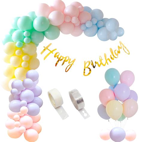 Buy Party Propz Rubber Pastel Balloons For Birthday Decorations Set-Balloon Decoration For ...