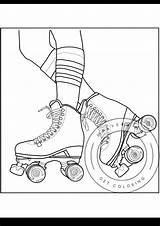 Roller Skating Coloring Pages sketch template