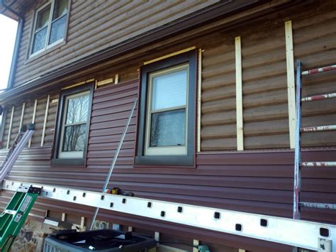 Log Cabin Remodel Vinyl Siding Install York Springs PA | JWE Remodeling