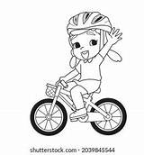 Girl Bike Riding Coloring Pages sketch template
