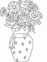Flowers In A Vase coloring pages Download And Print  sketch template