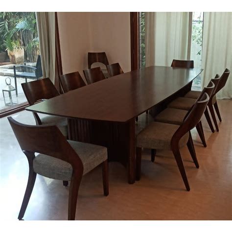 Wooden 10 Seater Teak Wood Dining Table Set at Rs 125000/set in Bengaluru | ID: 2852225750812