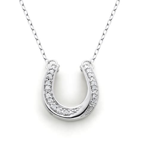 Sterling Silver 1/10Cttw Diamond Horseshoe Pendant | Shop Your Way ...