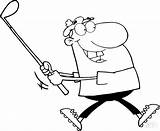 Happy Golfer Coloring Page  Free Printable Pages sketch template