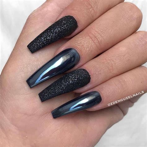 30 Creative Designs for Black Acrylic Nails That Will Catch Your Eye | Polish and Pearls