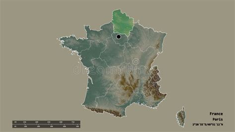 Location Of Hauts De France On Map France. 3d Location Sign Similar To The Flag Of Hauts De ...