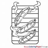 Sausage Coloring Page sketch template