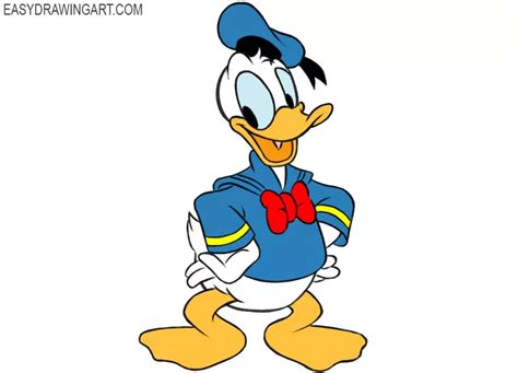 How to Draw Donald Duck - Easy Drawing Art