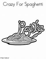 Crazy For Spaghetti Coloring Page sketch template