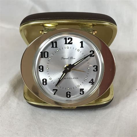 Vtg Westclox Travel Ben Folding Alarm Clock Brown Glow in Dark Compact Japan | eBay | Clock ...