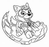 Everest From Paw Patrol Mighty Pups coloring Page  Download Print Or sketch template