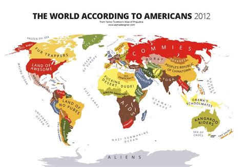 Hilarious Stereotype Maps Cleverly Reveal Cultural Differences | Funny maps, Map, World