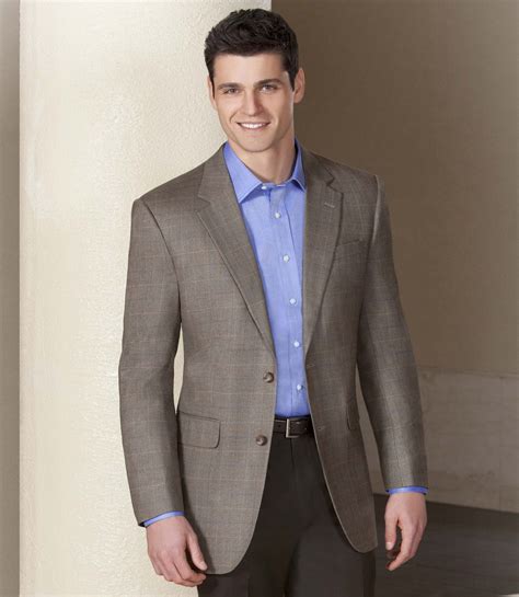 Executive 2-button Silk/wool Windowpane Sportcoat- Sizes 44-52 | Mens ...