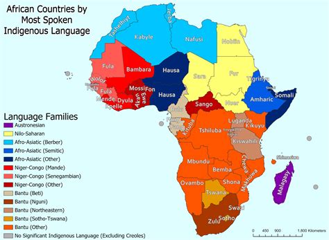 African Countries by Its Most Spoken Indigenous Language [OC] : r/MapPorn