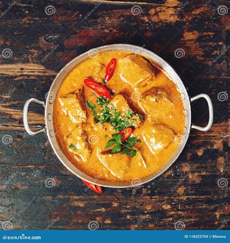 Traditional Curry on Wood Background Stock Photo - Image of healthy, recipe: 118223794