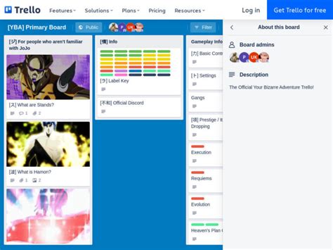 Your Bizarre Adventure (YBA) Trello - Gaming Pirate