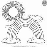 Vivid Rainbow And Sunshine Coloring Pages sketch template
