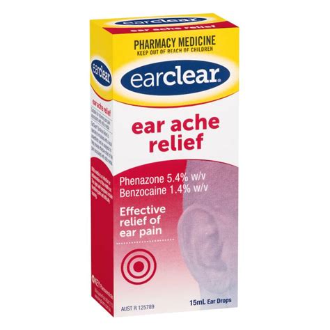 Ear Clear Ear Ache Relief Drops 15ml