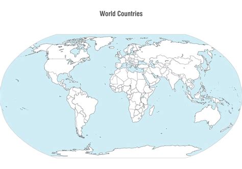 World Countries Map Vector | World map stencil, World map template, World map