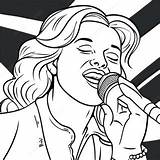 Famous Singer In Concert Coloring Page  Pagescom sketch template