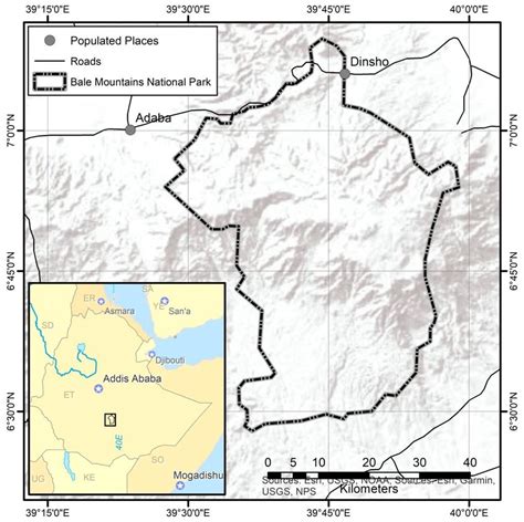 Study area: Bale Mountains National Park BMNP, Ethiopia | Download ...