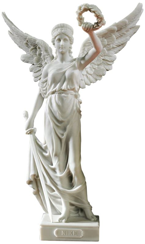 Design Toscano WU76010 Nike, The Winged Goddess of Victory Bonded Marble Resin Statue,white ...