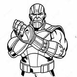 Thanos Holding Infinity Gauntlet Coloring Page 6802 5593 sketch template