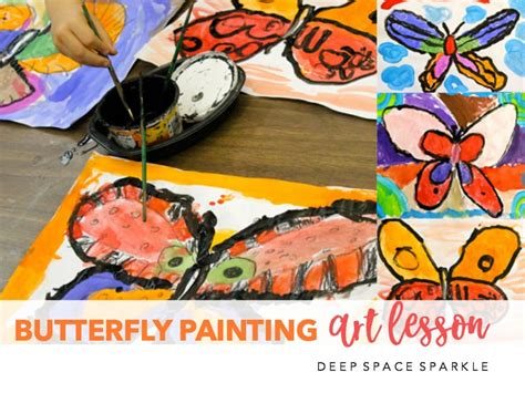 Butterfly Painting Art Lesson | Deep Space Sparkle