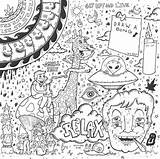 Free Psychedelic Coloring Pages PDF  Coloringfoldercom sketch template