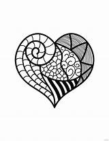 Heart Shapes Coloring Pages sketch template