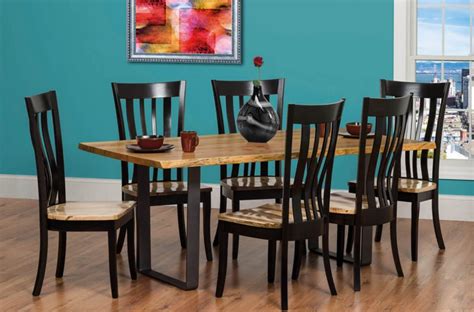 Rustic Ritz Live Edge Dining Set - Countryside Amish Furniture
