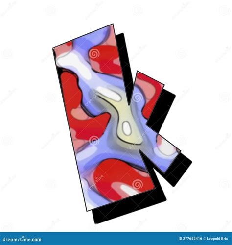 Capital Letter K , Design Street-art Stock Illustration - Illustration ...