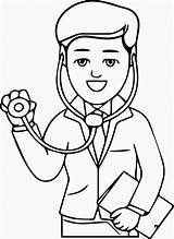 Doctor Coloring Page sketch template