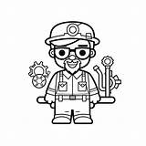 Engineer Coloring Download  Page sketch template